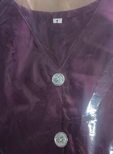 Private Label Fashion Womens Solid Round Flared Bell Sleeves Kurti Maroon Free Size
