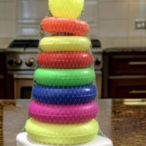 Private Label Multicolour 7 Stacking Ring Toy
