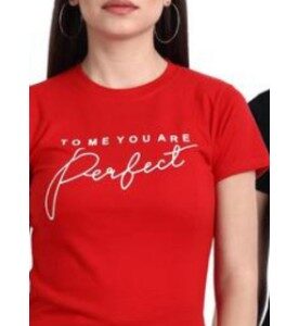 Private Label Women Tshirt Size XL Colour Red
