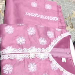 Private Label Kids Girls Kurti Pant Set Pink Colour 32 Size
