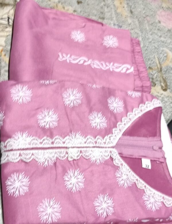 Private Label Kids Girls Kurti Pant Set Pink Colour 32 Size