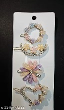Private Label RHINESTONE CRYSTAL HAIR CLIP 4pcs