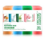 Organic Harvest Luxury Bathing Bar Rose Aloe Vera Aqua Cool And Chandan Haldi 200gms