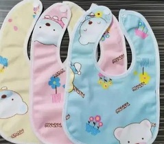 Private Label Waterproof Spill Resistant Bibs 3 Pcs Multicolour