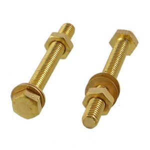 Private Label Golden Brass Polished Nut And Bolt With Washer