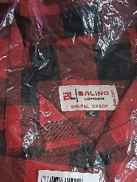 Private Label Mens Shirts Red Black XL Size