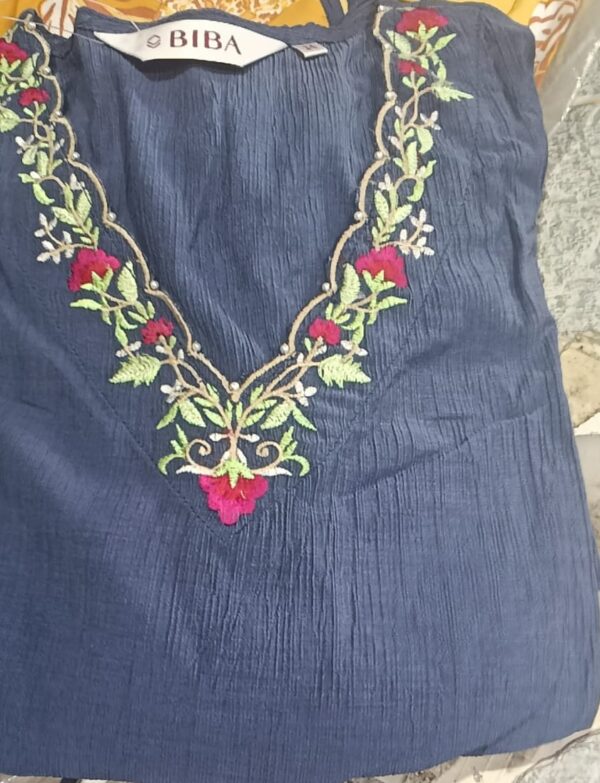 Private Label Blue Colour Kurti For Women 34 Size