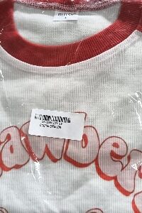 Private Label Womens Crop Top White And Red Colour L Size