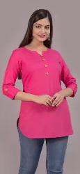 Private Label Trendy Glamorous Women Tops Pink Colour XL Size
