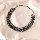 Private Label Beautiful Oxidised Necklace Black