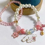 Private Label Crystal Pearl Bracelet Pink And White Colour Pack Of 2
