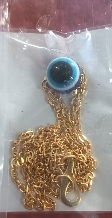 Private Label Womens Golden Chain With Eveil Eye Pendent