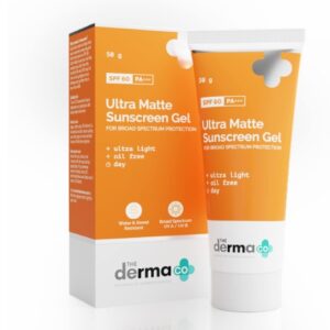 The Derma Co Ultra Matte Sunscreen Gel with SPF 60 50 g