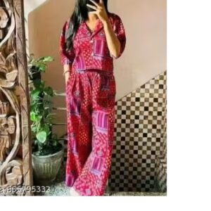 Private Label Women Crepe Ethnic Top Palazzo Set FREE SIZE