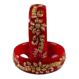 Private Label Women Golden Plated Pola Red Colour 22 Size