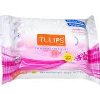 Tulips Refreshing Facial Wet WipeS 20 PCS