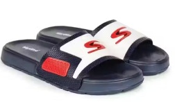 Private Label Mens Regular Slipper Grey And Navy Colour 7 Size