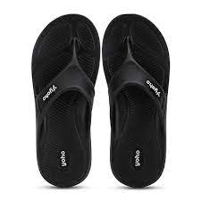 YOHO Drizzle Soft Slippers For Men Black Colour 8 Size