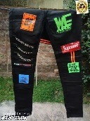 Private Label Mens Black Funky Jeans 30 Size