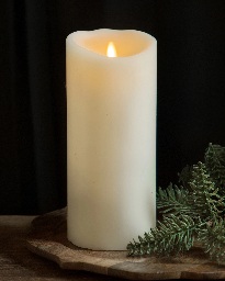 Private Label Flame LED Wax Pillar Candles White