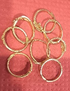 Private Label Womens Golden Ring 8 Pcs