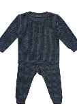 Private Label Pyjama Set Thermal For Boys Light Blue Colour 18 Size
