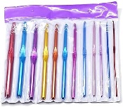 Private Label Aluminum Ergonomic Knitting Needles Kit Weave Yarn Craft Set Multicolour