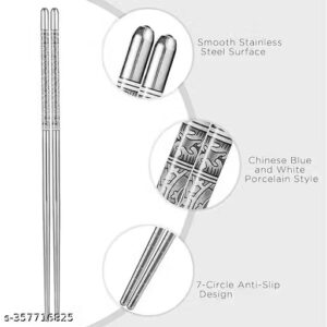 Private Label Chopsticks 2 Pair Reusable Metal Chopstick