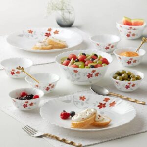 Borosil By Larah Rosalie Dinner Set 17 pc White Colour