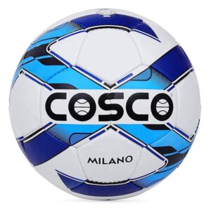 Cosco Milano SyntheticFiber Foot Ball Size 5 White And Blue