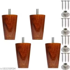 Private Label Wooden Legs Furniture Legs Sofa Leg Pack Of 4 Brown Colour