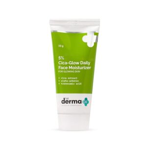 The Derma Co Cica Glow Daily Face Moisturizer with Alpha Arbutin 50g