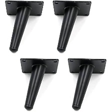 Private Label Sofa Furniture Plastic Cone Shaped Design Sofa Leg Brown Colour 4 Pcs