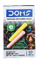 Doms Dustless Coloured Chalk Box Pack 10pcs