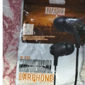 Black Universal M 520 Wired Earphone