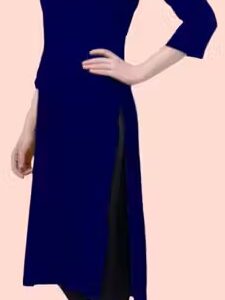Private Label Navy Blue Plain Kurti For Womens Size Xl