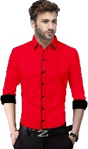Private Label Mens Red Colour Shirts XL Size