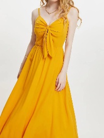 Private Label Women Fancy Dress M Size Orange Colour