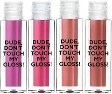 BLUR INDIA Set Of 4 Nude Dont Touch My Gloss Mini Lip Gloss 2.5 mlEach
