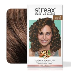 Streax Permanent Hair Colour Blonde hair Colour 7.3 Golden Blonde 120 ml Pack of 1