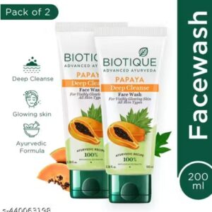 Biotique Papaya Face Wash Combo EACH 100ml PACK OF 2