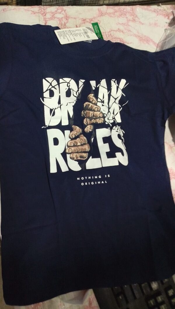 Square up STYLISH BREAK THE RULE BLACK T SHIRTS kIDS 9 TO 10 Y