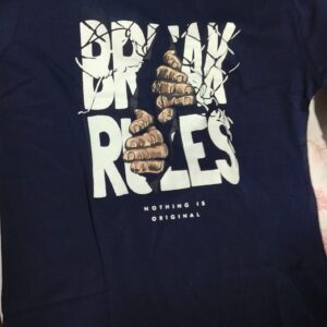 Square up STYLISH BREAK THE RULE BLACK T SHIRTS kIDS 11TO 12Y