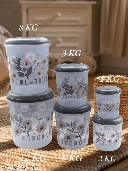 Private Label Plastic Grocery Containe 5 Pcs