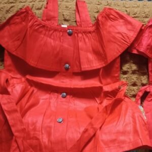 Private Label Kid Grils Frocks Dresses Red Size S
