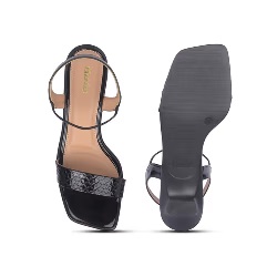 Bata Women Slip On Black Heels Black 6 Size
