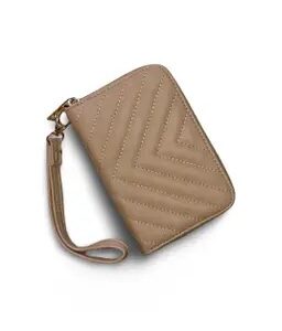 Private Label Women Girls Small Wallet Purse Card Money Holder Cream Colour