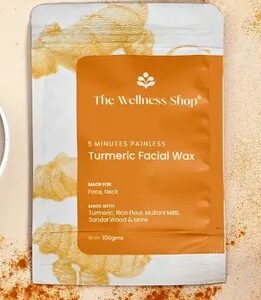 The Wellness Shop TURMERIC FACIAL 5 MIN PAINLESS HERBAL POWDER Wax 100 g