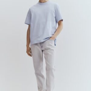 H And M Regular fit T Shirt For Mens S Size Sky Blue Colour