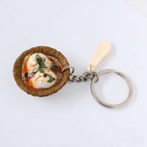 Private Label Esmaric Dahi Vada Food Miniature Keychains